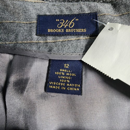 Brooks Brothers Rock Anzug Set Wolle Blazer Damen 12 grau 2-teilig Nadelstreifen - Bild 12 von 18