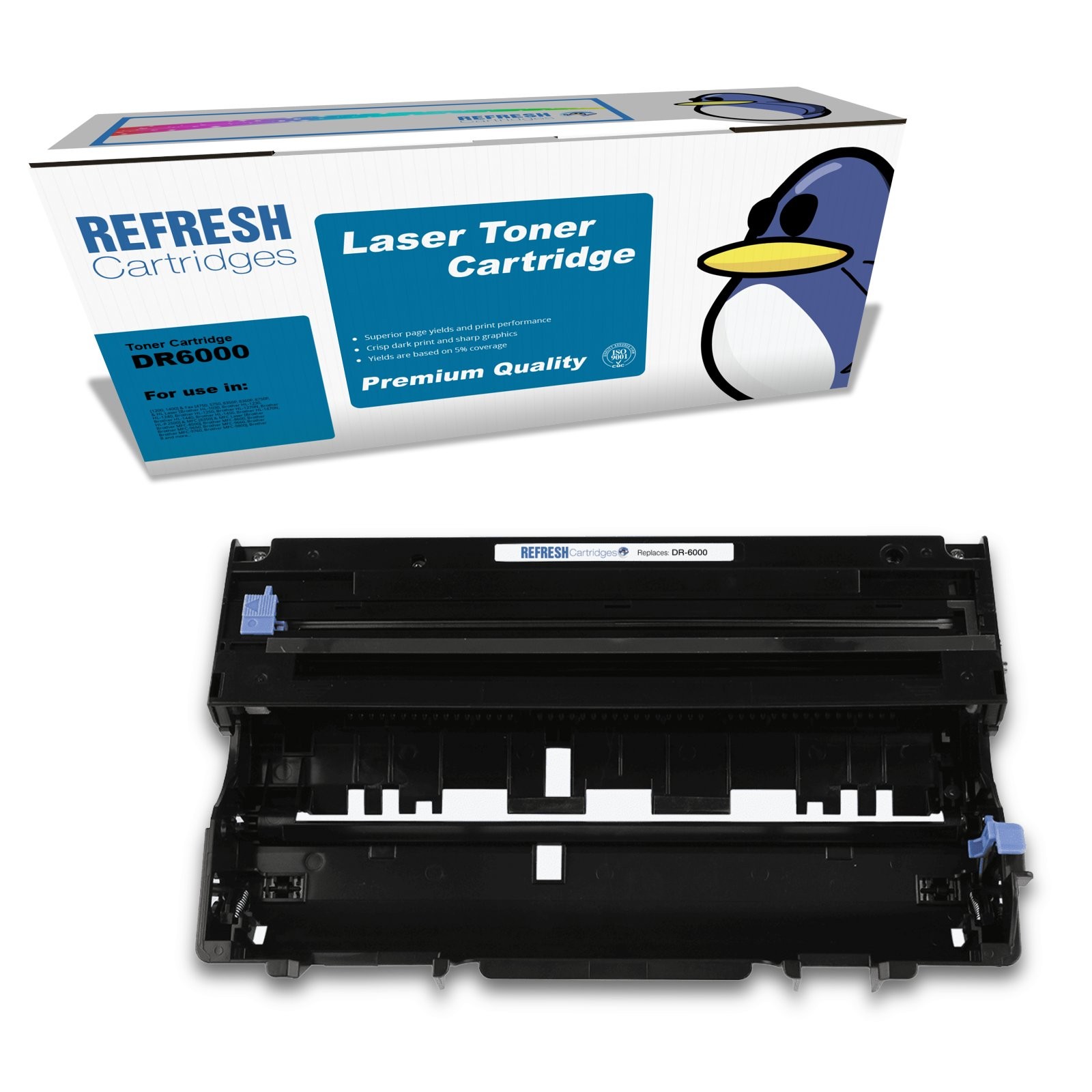 Refresh Cartridges Black Drum DR6000 Compatible With Brother Printers