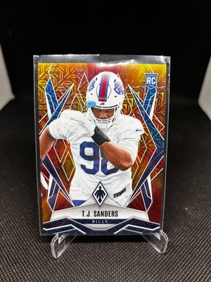 2025 Panini Phoenix - Rookies T.J. Sanders #181 Fire Burst /350 (RC)