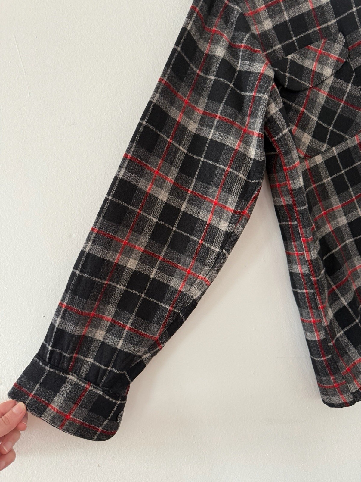 1950s 60s Pendleton Shadow Plaid Wool Loop Collar… - image 9