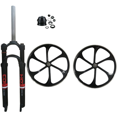 29" Bicycle Suspension Fork headset & Aluminum Mag Wheel 100*135mm w/Freewheel - Picture 2 of 12