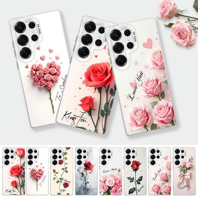 For Samsung Galaxy S26 Ultra S25+ S24 S23 Rose Personalized Phone Case PC Cover