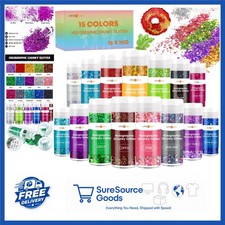 Multicolor Holographic Chunky Glitter Set 15 Pieces for Crafts and Body Makeup