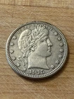 1915-S Barber Quarter Dollar 90% Silver US Coin Nice Detail