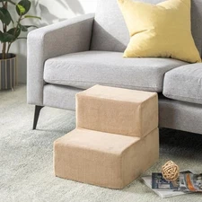 ZINUS Foam 13 Inch 2-Step Step Pet Stairs, Pet Ramp for Cats  Assorted Sizes 