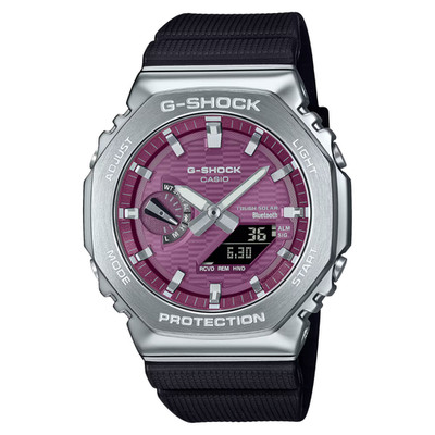 Casio G-Shock G-Steel METALLIC BURGUNDY GBM2100A-4B Bluetooth Solar Mens Watch