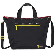 LeSportsac Exp Zip Easy Carry Tote, Pikachu Fun, Nostalgic, Collaboration Logo