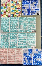 Lot of 7 Incomplete Alphabet Stickers Making Memories, Etc