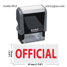 Official 4912 Self Inking Rubber Stamp Red Ink 