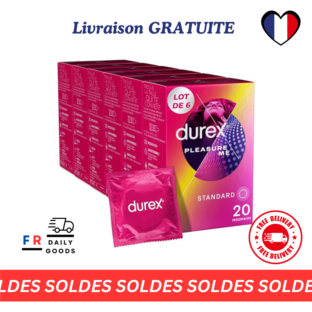 Préservatifs Durex Pleasure Me lot de 6 boîtes pour pimenter les soirées romantiques