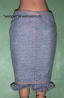 Barbie Myscene Chelsea 1st Wave Jeansrock Puppenkleidung
