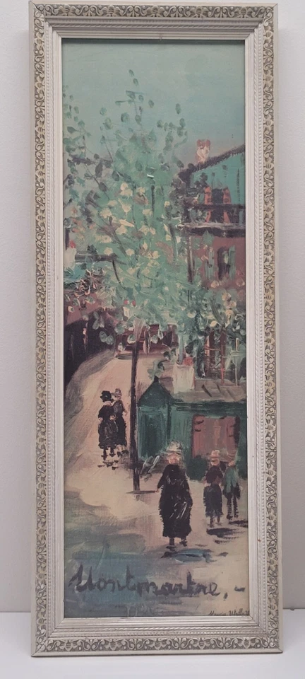 Maurice Utrillo V French Parisian Street 2 Paintings With Beautiful Custom Frame - Image 2 of 4