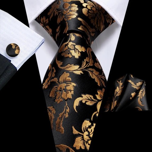 Corbata de hombre Hi-Tie azul de negocios lisa 100 % seda corbata formal de lujo gravata - Imagen 26 de 57