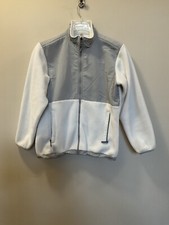 The North Face Denali Polartec Fleece Gray White Full Zip Jacket Size XL 14-16