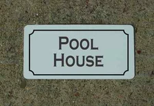 POOL HOUSE Metal Sign Classic Style Golf Course Backyard Decor