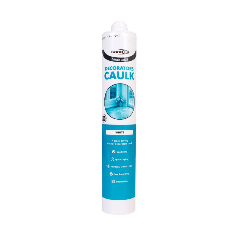 Bond It Quick Drying ""1 Hour"" Decorators Caulk Crack & Gap Filler White EU4 Tube