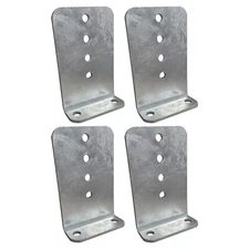 4 Pack - 8" Galvanized L-Type Boat Trailer Bunk Bracket, Heavy Duty