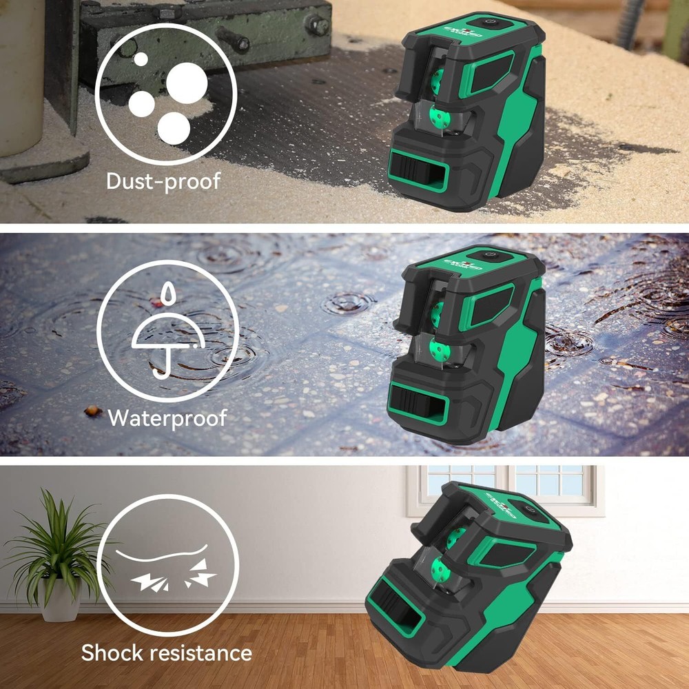 Laser Level Self Leveling, 2D Green Cross Line for Construction and
