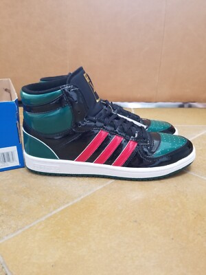 Adidas Top Ten Hi RB Men's Size 11 Black/Green/Red Patent