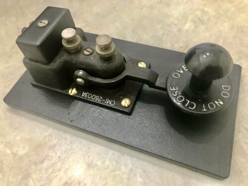 NO KEY 2Lb Straight Key BASE “Viewport” Model for Morse FLAMEPROOF 26003 / MT11B - Picture 1 of 12