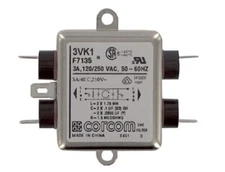 TE Connectivity Filter; RFI; Power Line; General Purpose; 120/250 Volt; 50-60Hz;