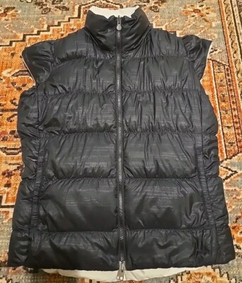 Nike Golf Women REVERSIBLE Puffer Vest Black & White Good Condition - Medium