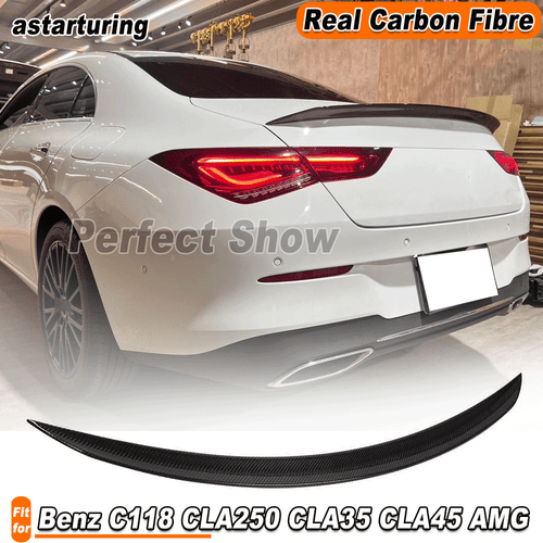 Fit For Benz W118 C118 CLA250 CLA45  REAl Carbon Rear Trunk Spoiler Wing Lip  - Picture 1 of 14