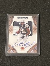 Vincent Brown 2011 Crown Royale Silhouette Blue Rookie Patch Auto /50 Chargers