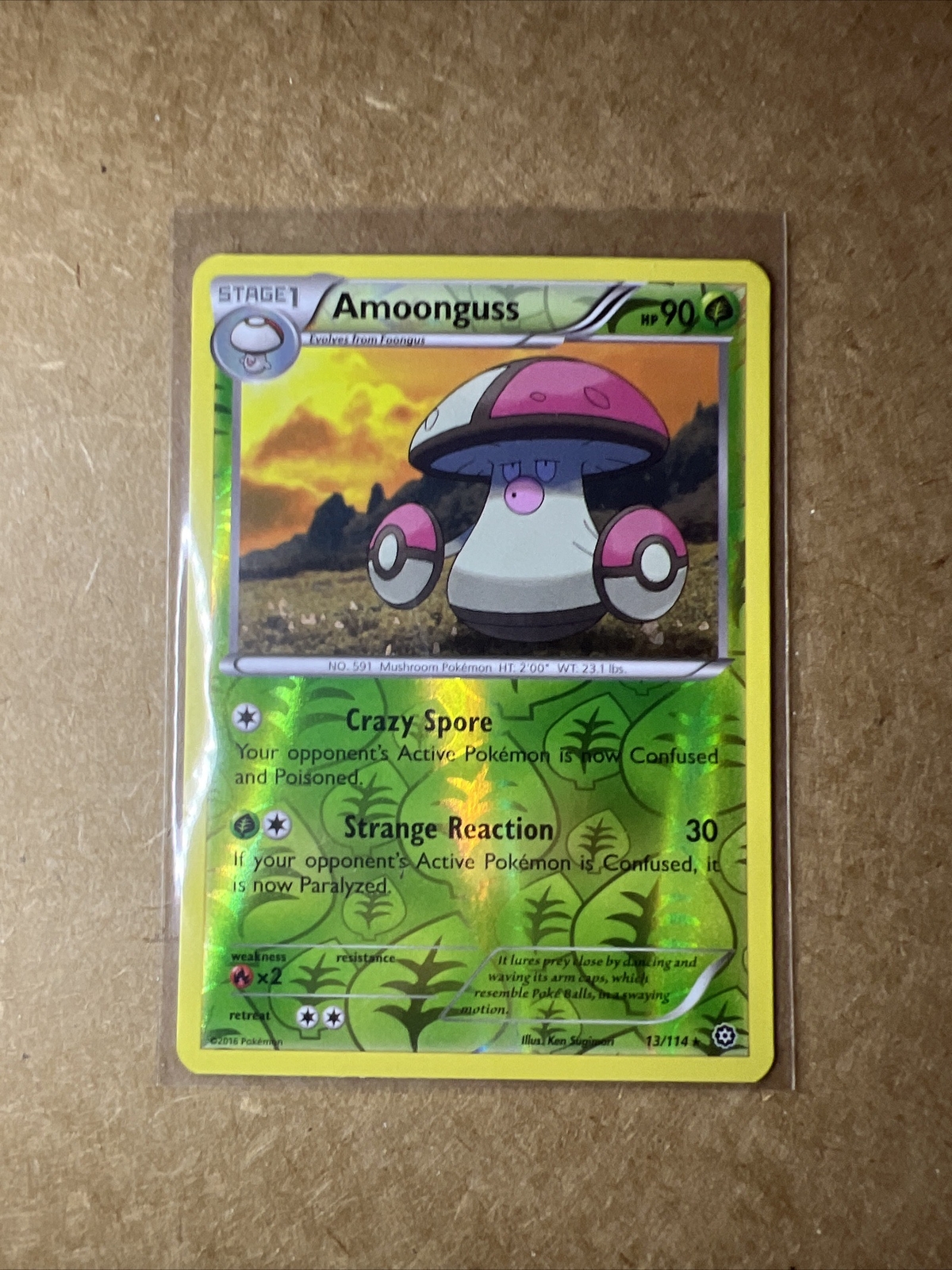 XY Steam Siege Reverse Holo Amoonguss 13/114 Rare Pokemon Card LP