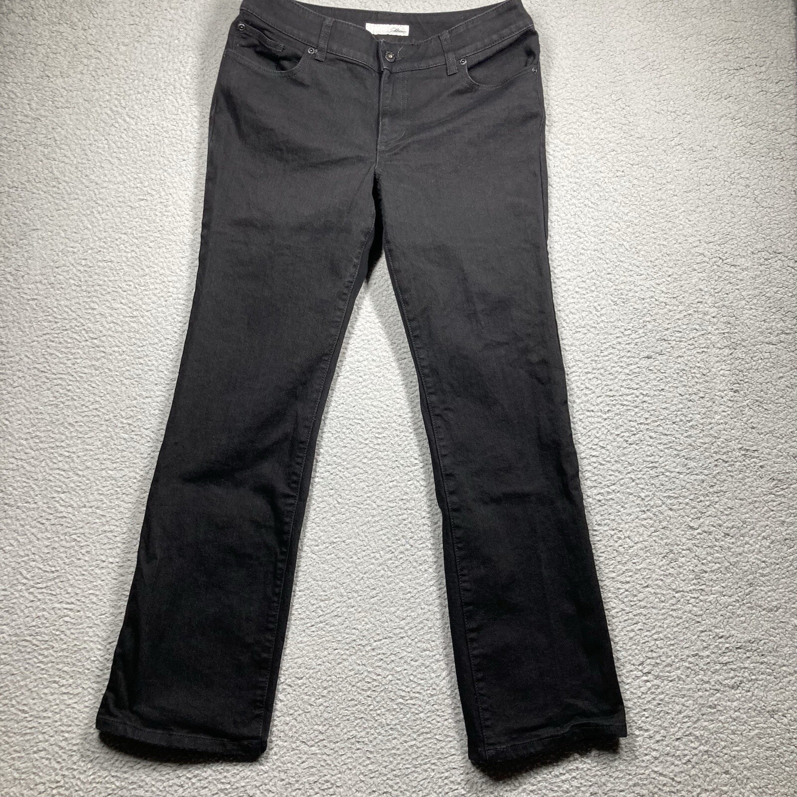 Chico's Platinum Jeans Women's 1 Regular Black Stretch  Bootcut Ultimate Fit