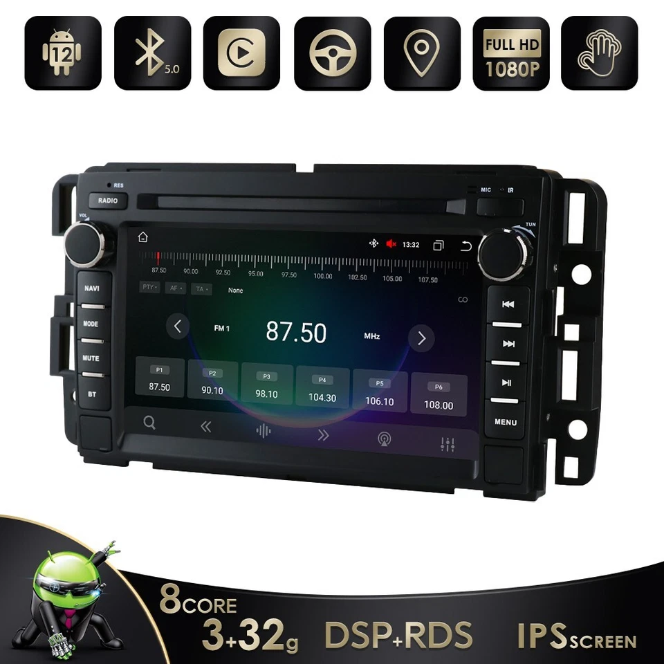 Android 13 Car Radio For GMC Sierra 2500 3500HD GPS Navi Stereo CarPlay DSP 32GB - Image 4 of 4