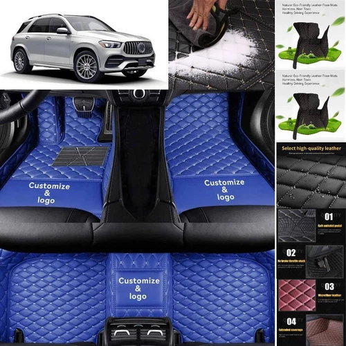 For Mercedes Benz GLE AMG Car Floor Mats All Weather Custom Waterproof Carpets - Imagen 18 de 35