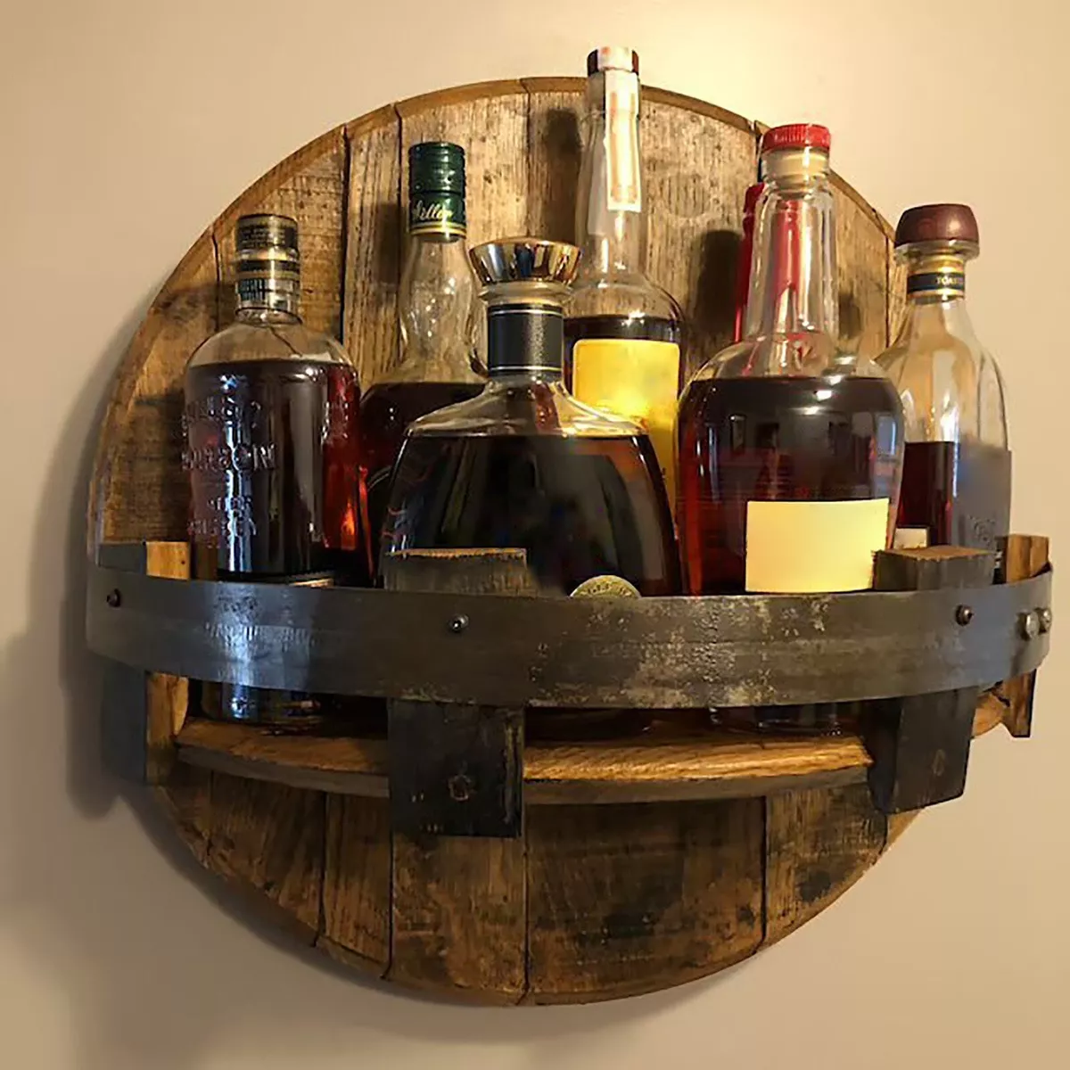 Whiskey bottle rack hot sale