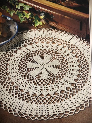 Magic Crochet # 95 Patterns Magazine April 1995 Doilies Tablecloths Butterfly - Picture 20 of 22