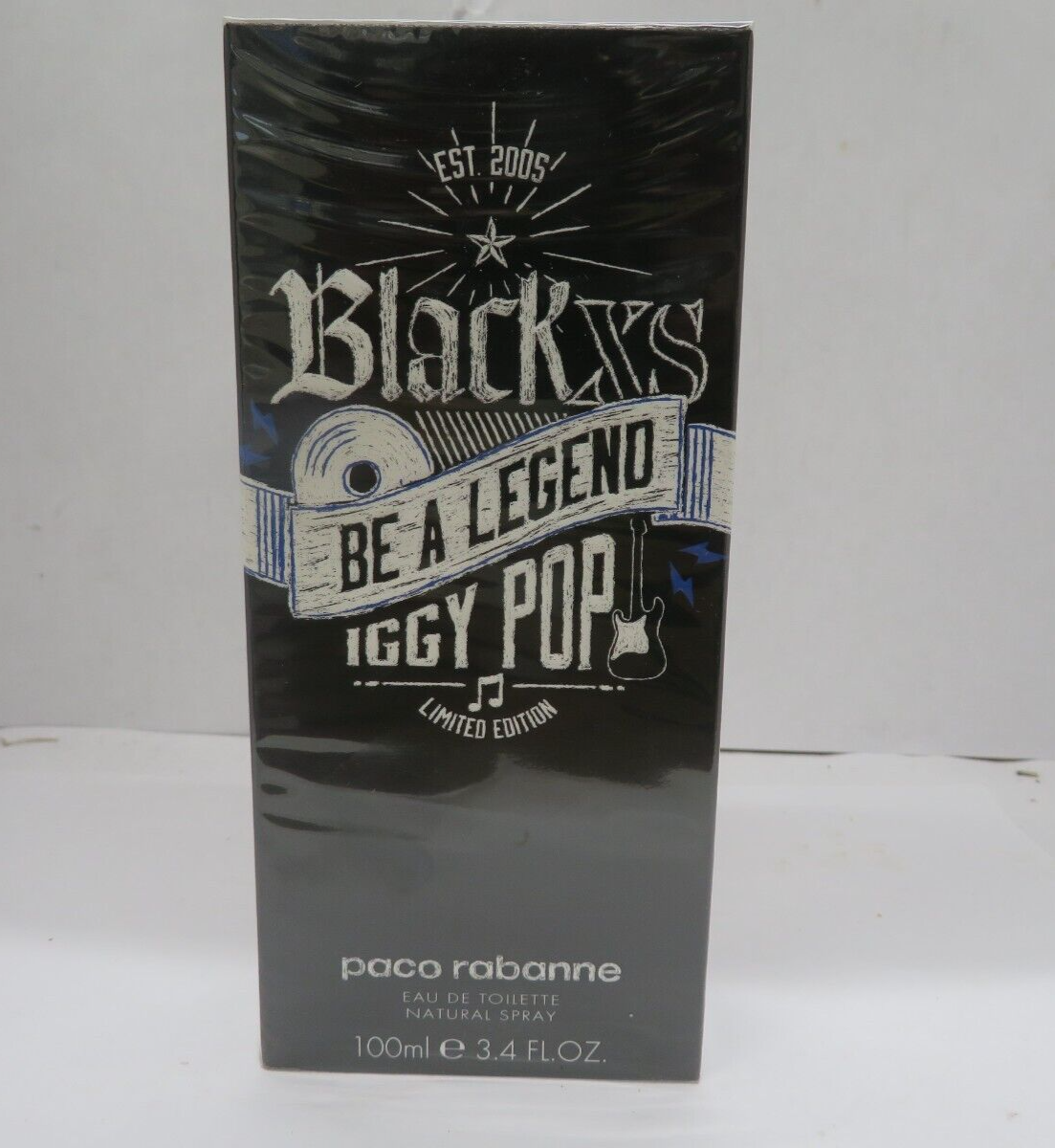 BLACK XS BE A LEGEND IGGY POP LTD ED BYPACO RABANNO 3.4 oz EDT