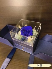 Preserved Eternal Real Rose Flower Gift Box With Jewelry Box Best Wishes