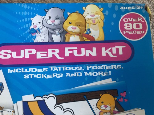Kids Zhu Zhu Pets Super Fun Colouring Kit 90 Pieces Posters Stickers Texta Cards - Picture 11 of 12