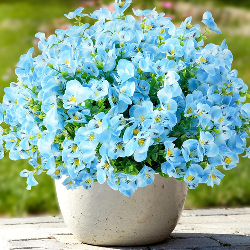 Artificial Flower for Outdoors Fake Plants,16 PCS Artificial Flowers, Faux UV Re - Picture 4 of 12