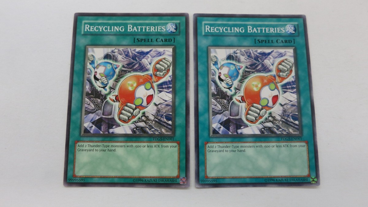 2x RECYCLING BATTERIES SPELL CARD 1ST EDITION TDGS-EN061 COMMON YUGIOH NM