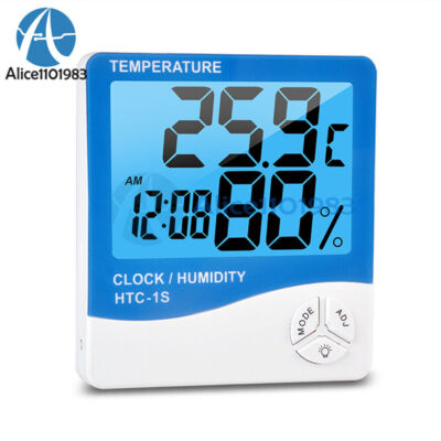 HTC-1S Thermometer Hygrometer LCD Temperature Humidity Meter Weather Station New