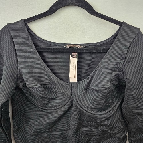 Victoria’s Secret Top Woman’s Size XL Black Long Sleeve Bodywear Shapewear NWT - Picture 5 of 8