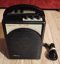 HiSonic HS122B Portable Wireless Amplifier PA System Dual Microphone Capability