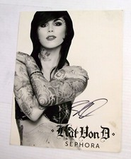 Póster autografiado por KAT VON D SEPHORA Advertisement 11 x 9" MIAMI Ink Star