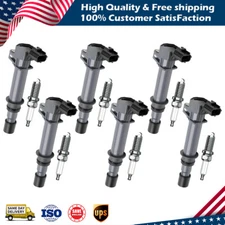 6X OEM Ignition Coil + Spark Plug For Jeep Liberty Dodge 2004-2008 3.7L V6 UF270