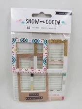 Crate Paper Snow And Cocoa 12 Christmas Frames Scrapbooking Card Embellishments