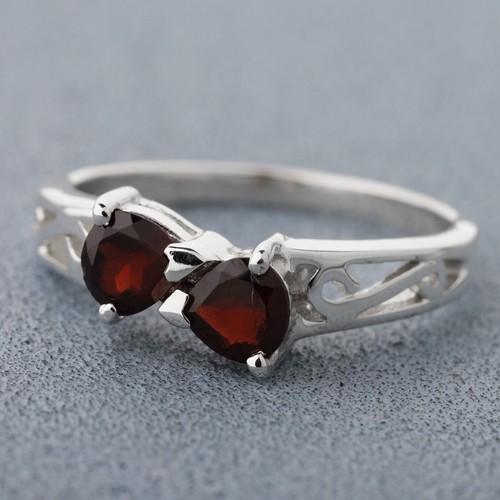 Garnet Ring, Elegant Garnet Ring, Engagement Gift For Her, Valentine's Gift
