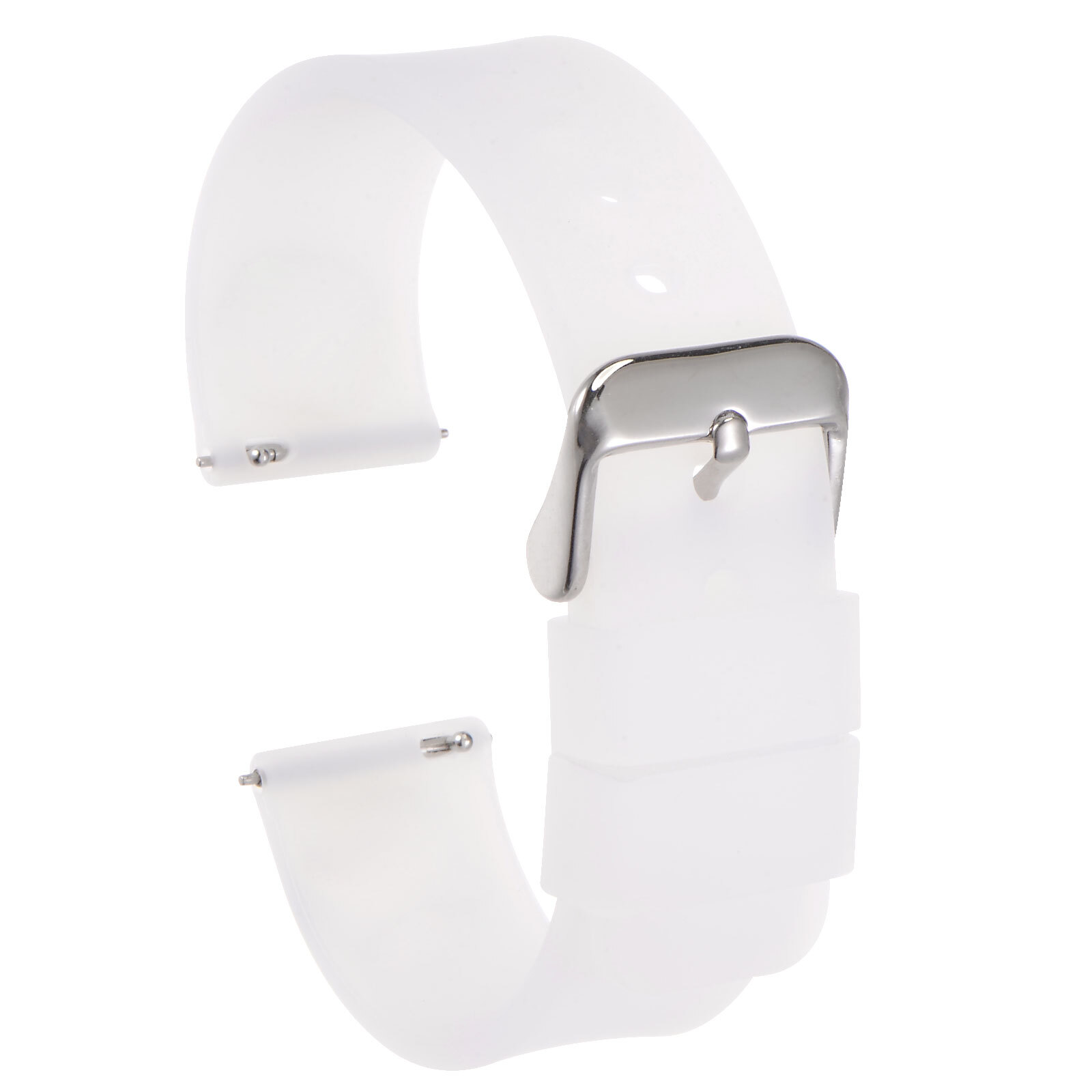 Silicone Watch Band 18mm Quick Release Soft Rubber Watch Strap, Transparent