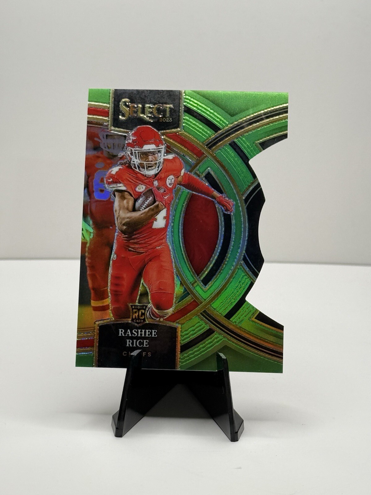 2023 PANINI SELECT RASHEE RICE# 132 ROOKIE NEON GREEN DIE-CUT 98/499