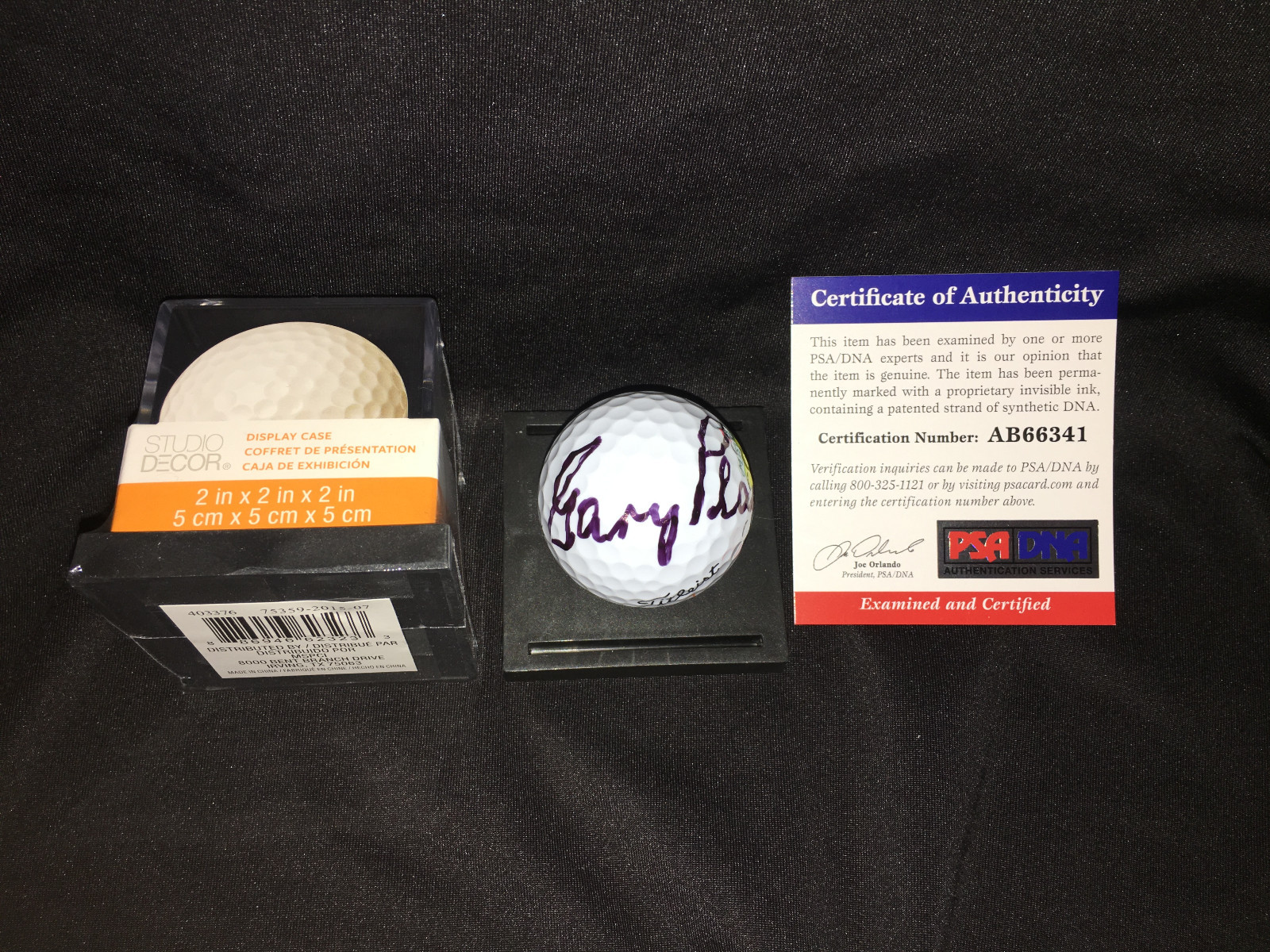 Gary Player Autographed Signed /Auto Official Masters Golf Ball Black Knight 3X Champ PSA 