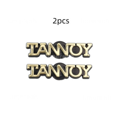 2Pcs TANNOY plastic Logo Badge Replacement piece 48mm X 11mm